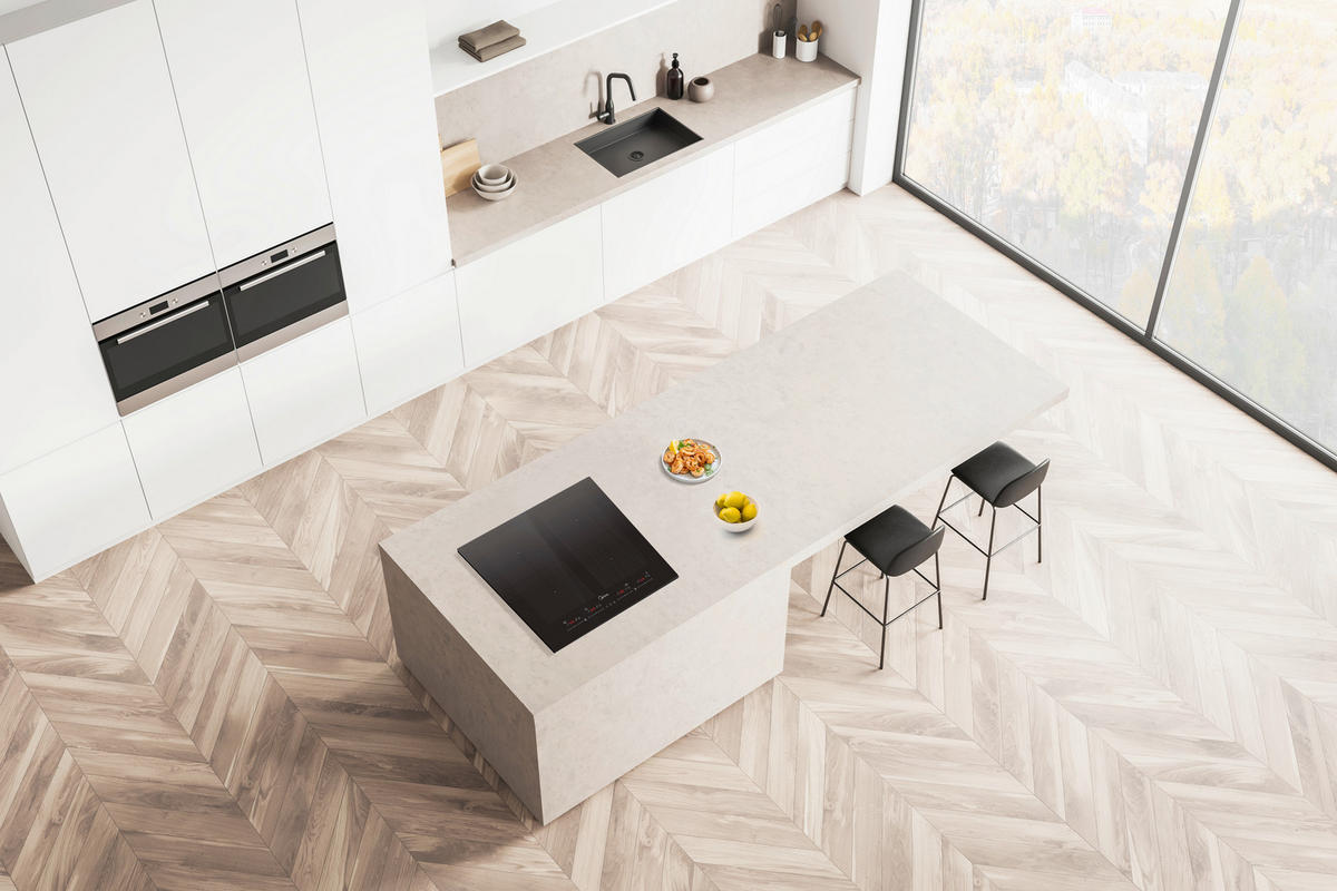 INDUKTIONSKOCHFELD MIH742F558K2  - Schwarz, Basics, Glas/Kunststoff (59/53/52cm) - Midea