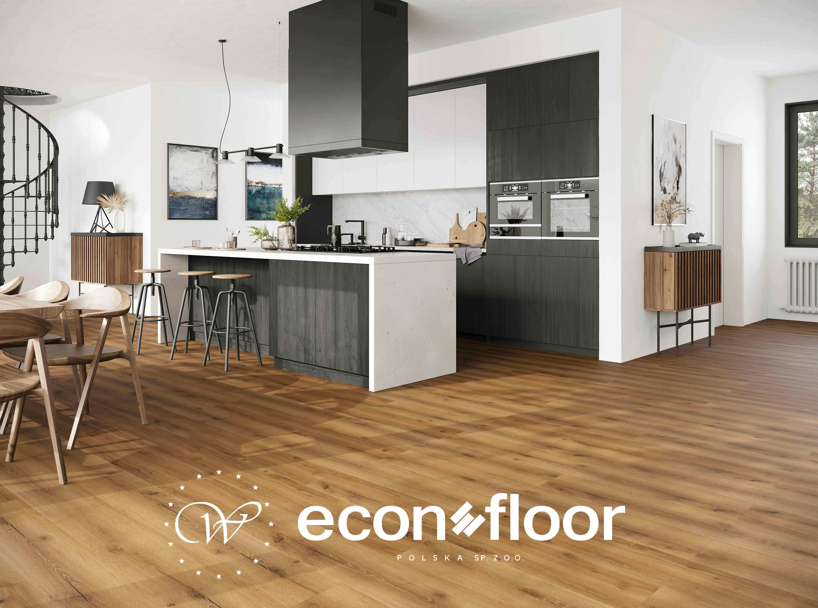 Vinylboden Econfloor BIG SIZE 70  per  m² - Eiche dunkel, Basics, Kunststoff/Stein (23/183/0.57cm)