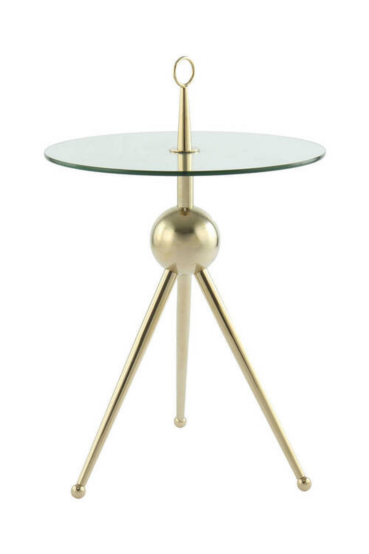 BEISTELLTISCH in Metall, Glas 46/46/52 cm  - Goldfarben, Modern, Glas/Metall (46/46/52cm) - Kayoom