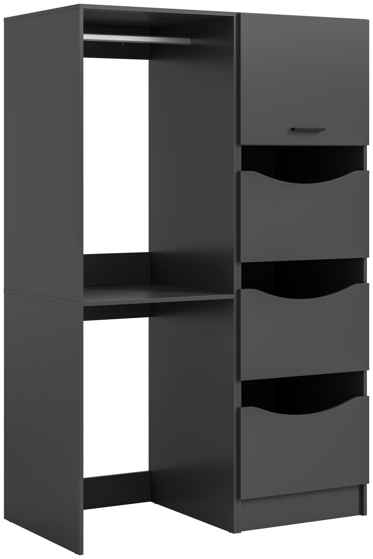 HAUSWIRTSCHAFTSRAUM 126/195/68 cm Anthrazit  - Anthrazit, Basics, Holzwerkstoff (126/195/68cm) - MID.YOU