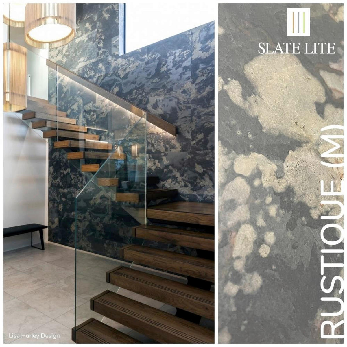 WANDPANEEL Anthrazit, Grau, Schwarz, Sandfarben, Dunkelgrau, Beige  - Sandfarben/Dunkelgrau, Basics, Kunststoff/Stein (122/61cm)