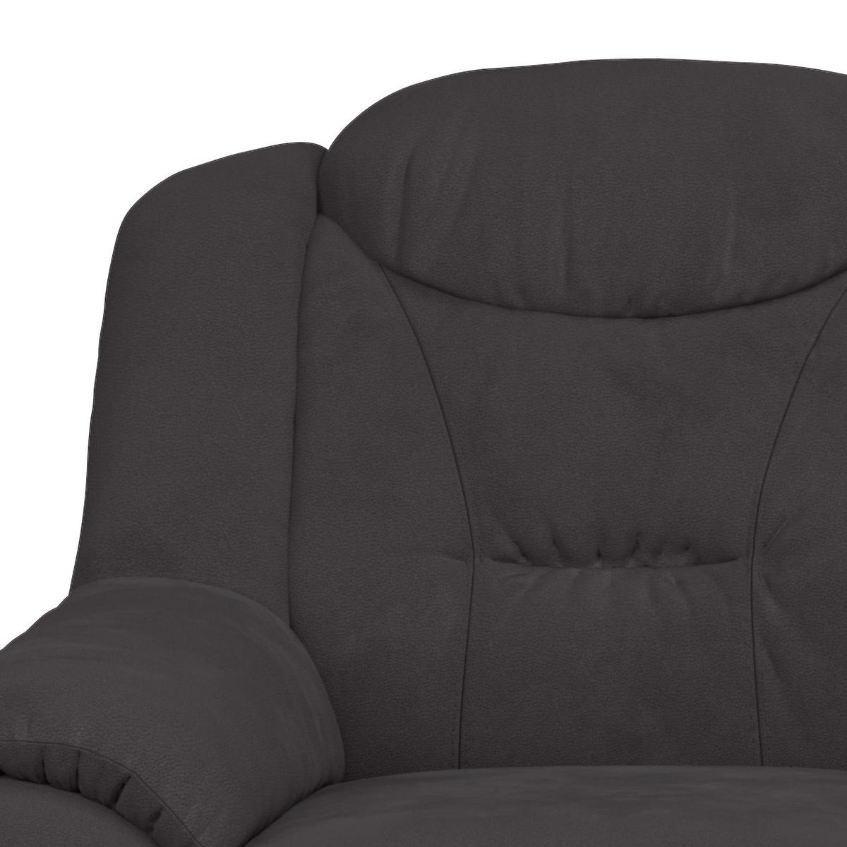 3-SITZER-SOFA Mikrofaser Anthrazit  - Anthrazit/Schwarz, Basics, Kunststoff/Textil (189/99/99cm) - MID.YOU