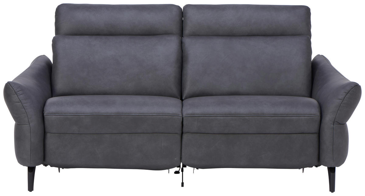 2-SITZER-SOFA in Echtleder Anthrazit  - Anthrazit, Design, Leder/Metall (186/92/97cm) - Himolla Komfortklass