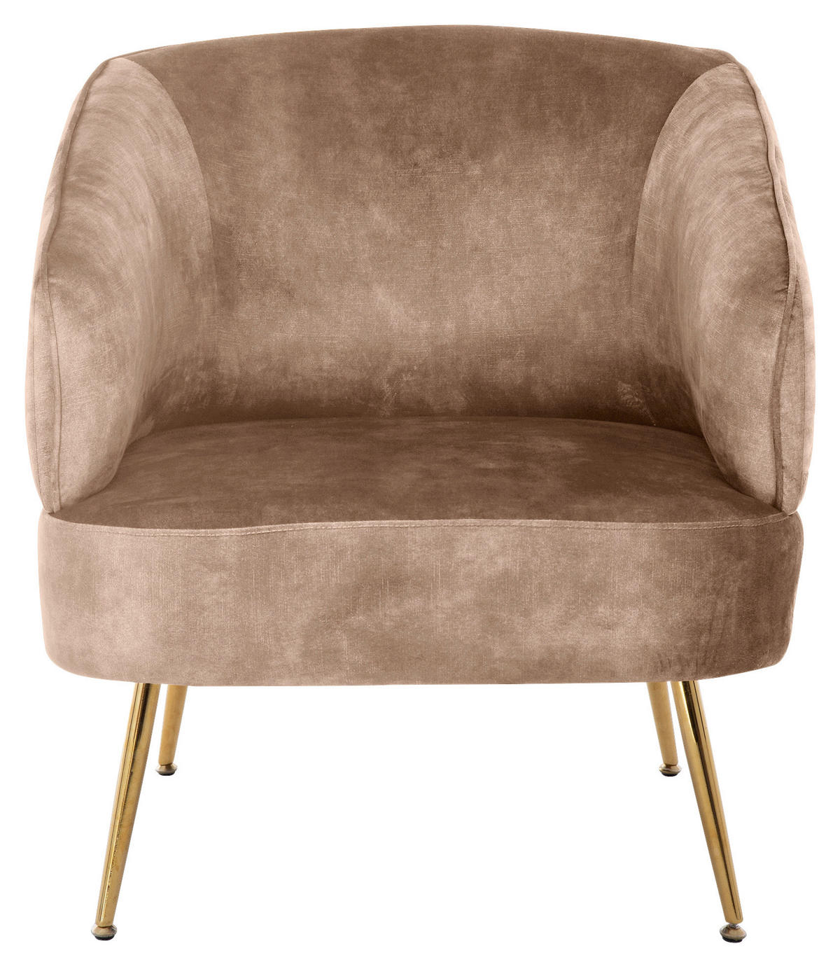 FOTOLIU in textil taupe  - auriu/taupe, Design, metal/textil (76/69/75cm) - Livetastic