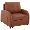 SCHLAFSESSEL Leinenoptik Rostfarben    - Rostfarben/Schwarz, Design, Kunststoff/Textil (102/94/95cm) - Livetastic