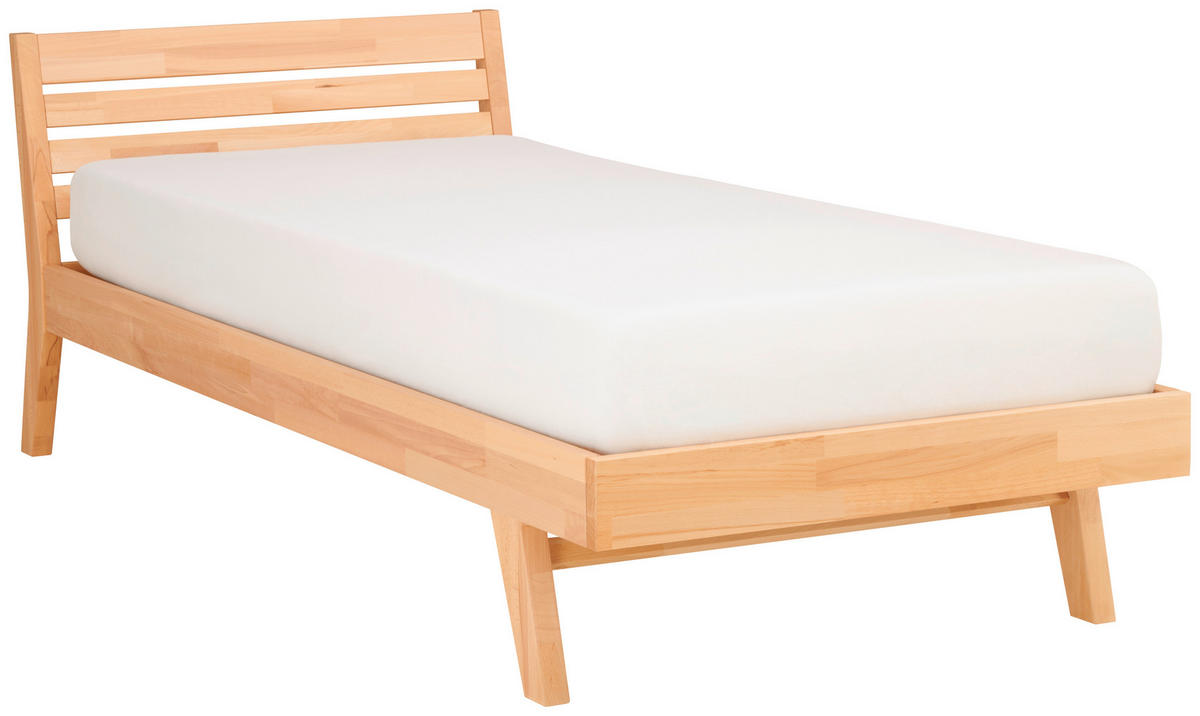 BETT 90/200 cm  in Kernbuche  - Kernbuche, MODERN, Holz (90/200cm) - MID.YOU
