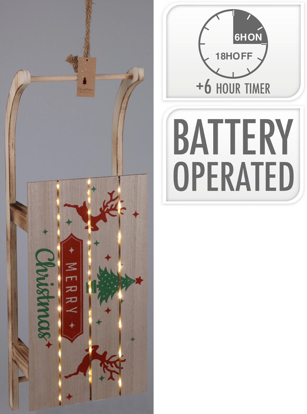 DEKORAČNÍ LED SVÍTIDLO - vícebarevná, Design, kompozitní dřevo (60/21/14cm)