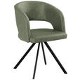 ARMLEHNSTUHL  Typenauswahl, inklusive Armlehnen Samt  - Schwarz/Grün, KONVENTIONELL, Textil/Metall (56/84/59cm) - Moderano