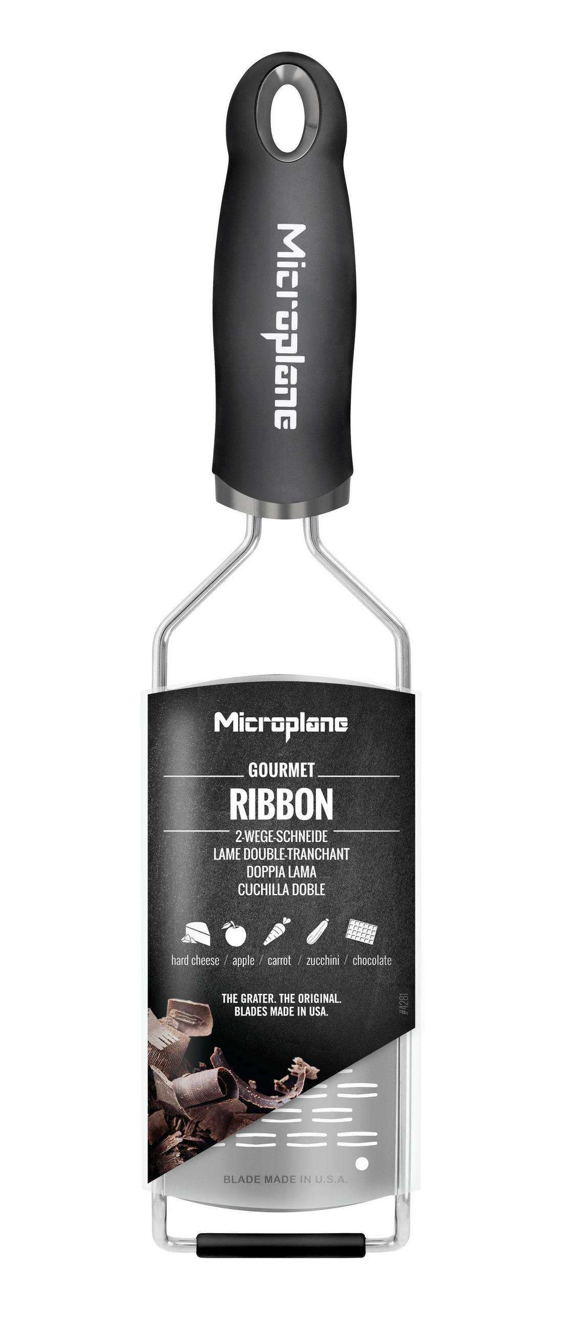 STRGALNIK  GOURMET       31,2/7,5/3 cm            - črna, Basics, kovina/umetna masa (31,2/7,5/3cm) - MICROPLANE