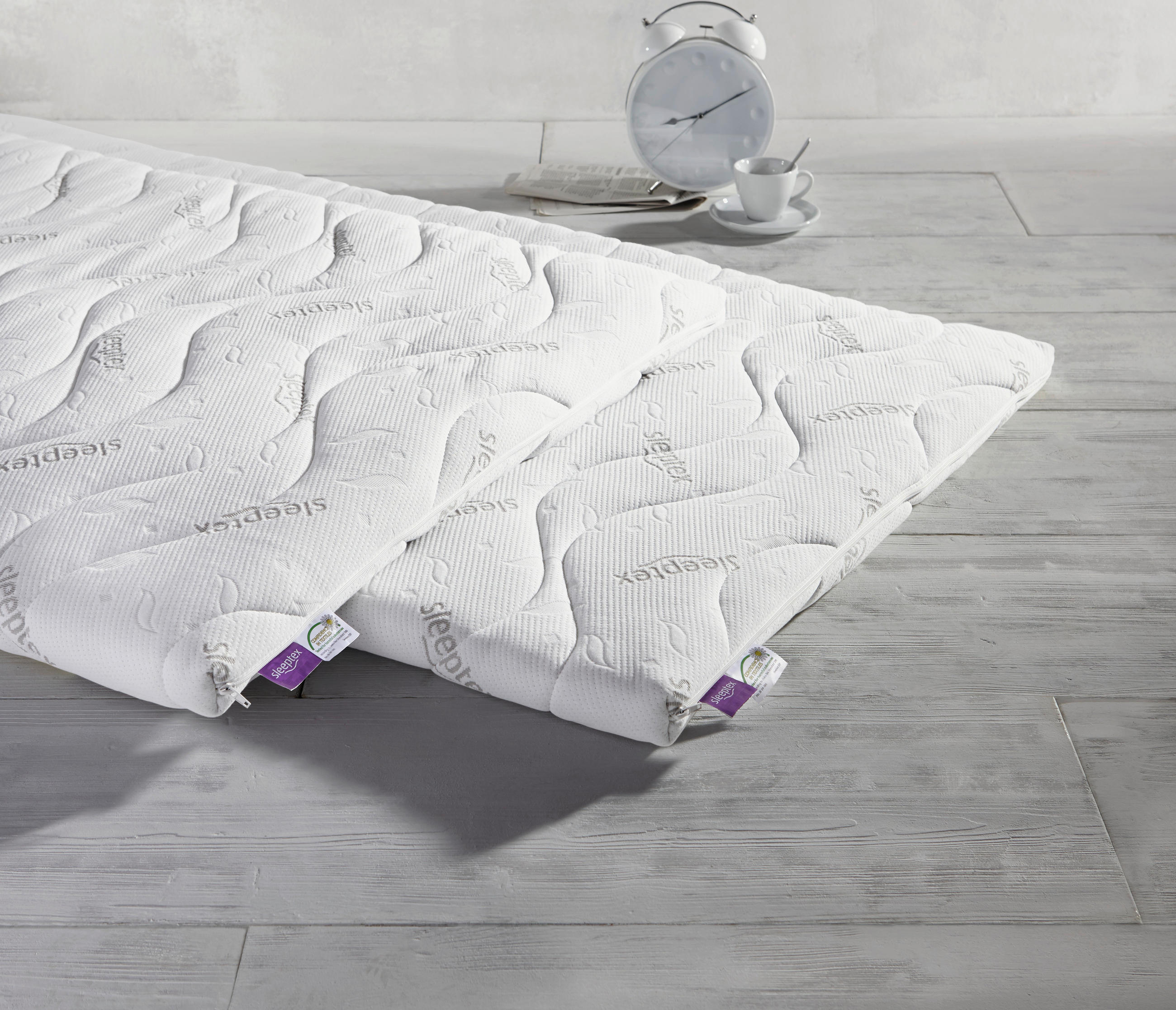 VRCHNÍ MATRACE, 120/200 cm - bílá, Basics, textil (120/200cm) - Sleeptex