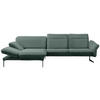 ECKSOFA in Webstoff Türkis  - Türkis/Anthrazit, Design, Textil/Metall (203/299cm) - Himolla