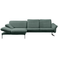 ECKSOFA in Webstoff Türkis  - Türkis/Anthrazit, Design, Textil/Metall (203/299cm) - Himolla