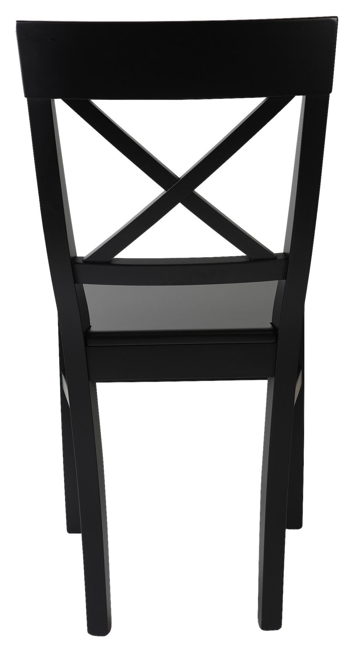 STUHL Schwarz Buche massiv  - Schwarz, MODERN, Holz (48/92,5/49cm) - Livetastic