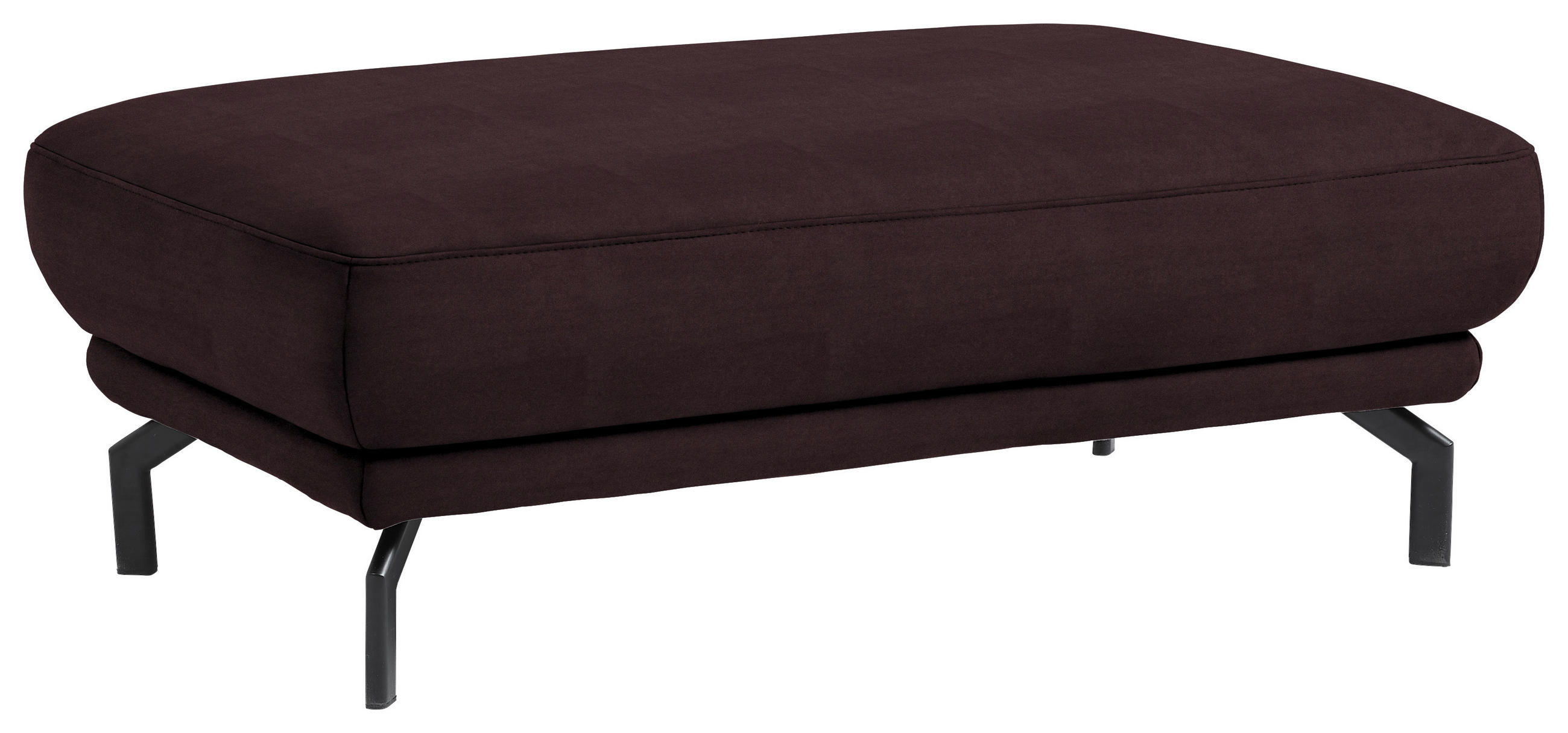 HOCKER in Textil Dunkelbraun  - Dunkelbraun/Schwarz, Design, Textil/Metall (127/46/72cm) - Dieter Knoll