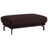 HOCKER in Textil Dunkelbraun  - Dunkelbraun/Schwarz, Design, Textil/Metall (127/46/72cm) - Dieter Knoll