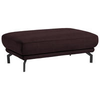 HOCKER in Textil Dunkelbraun  - Dunkelbraun/Schwarz, Design, Textil/Metall (127/46/72cm) - Dieter Knoll