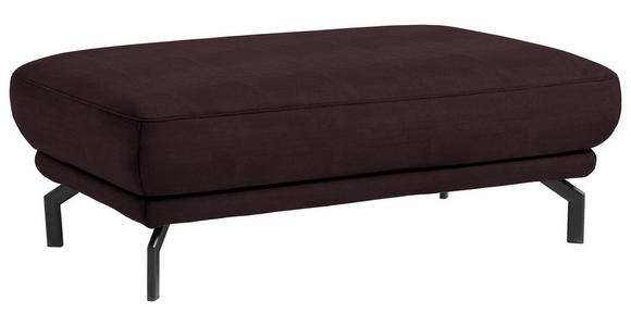 HOCKER in Textil Dunkelbraun - Dunkelbraun/Schwarz, Design, Textil/Metall (127/46/72cm) - Dieter Knoll