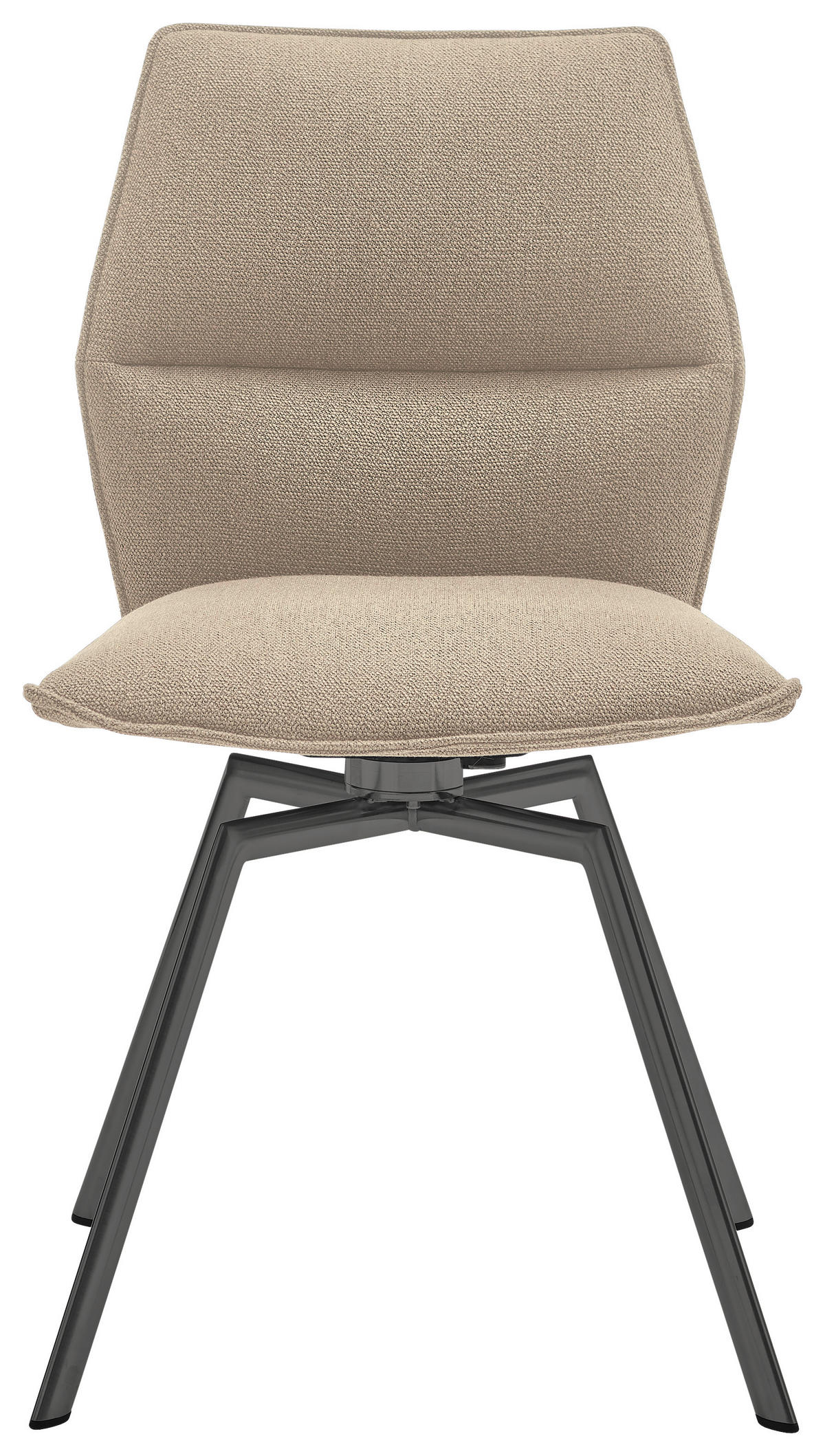 STUHL  in Stahl  - Sandfarben/Anthrazit, Design, Textil/Metall (49/86/60cm) - Venjakob