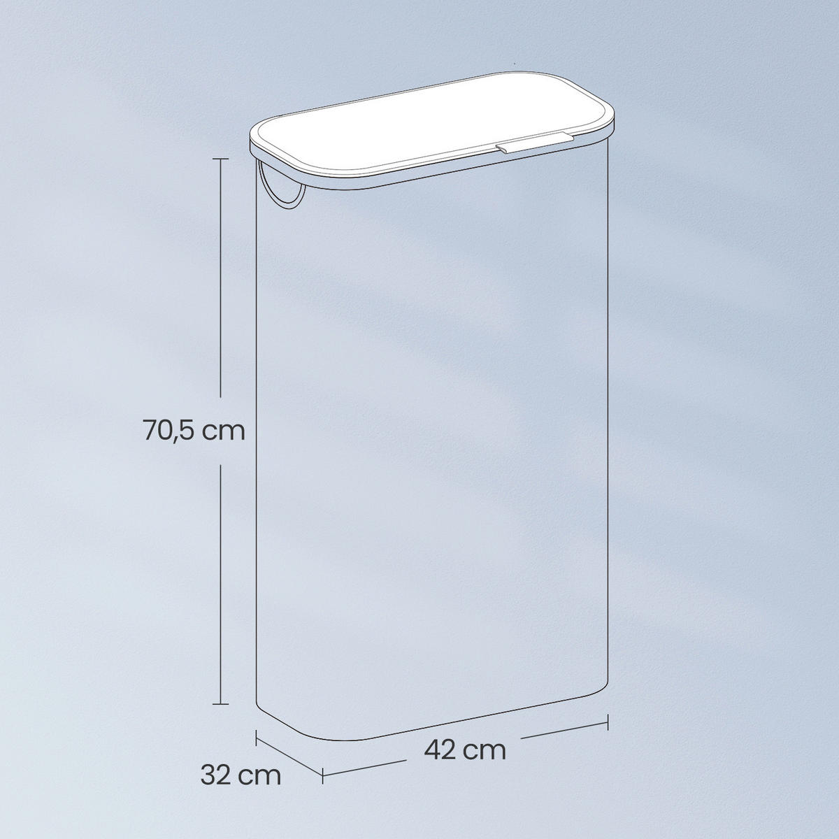 WÄSCHEKORB - Schwarz, Basics, Naturmaterialien/Textil (42/70.5/32cm)