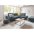 ECKSOFA in Chenille Blau  310/240 cm  - Blau/Schwarz, Design, Textil/Metall (310/240cm) - Xora