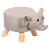 KINDERHOCKER Hellgrau  - Hellgrau/Kieferfarben, Basics, Holz/Textil (47/25/25cm) - Kesper