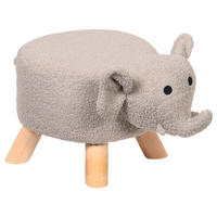 KINDERHOCKER Hellgrau  - Hellgrau/Kieferfarben, Basics, Holz/Textil (47/25/25cm) - Kesper