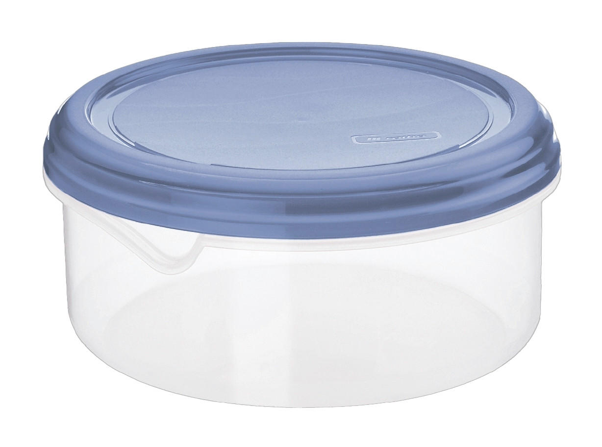 POSODA ZA SHRANJEVANJE  RONDO    18/18/8,5 cm         - modra/prosojno, Basics, umetna masa (18/18/8,5cm) - Rotho