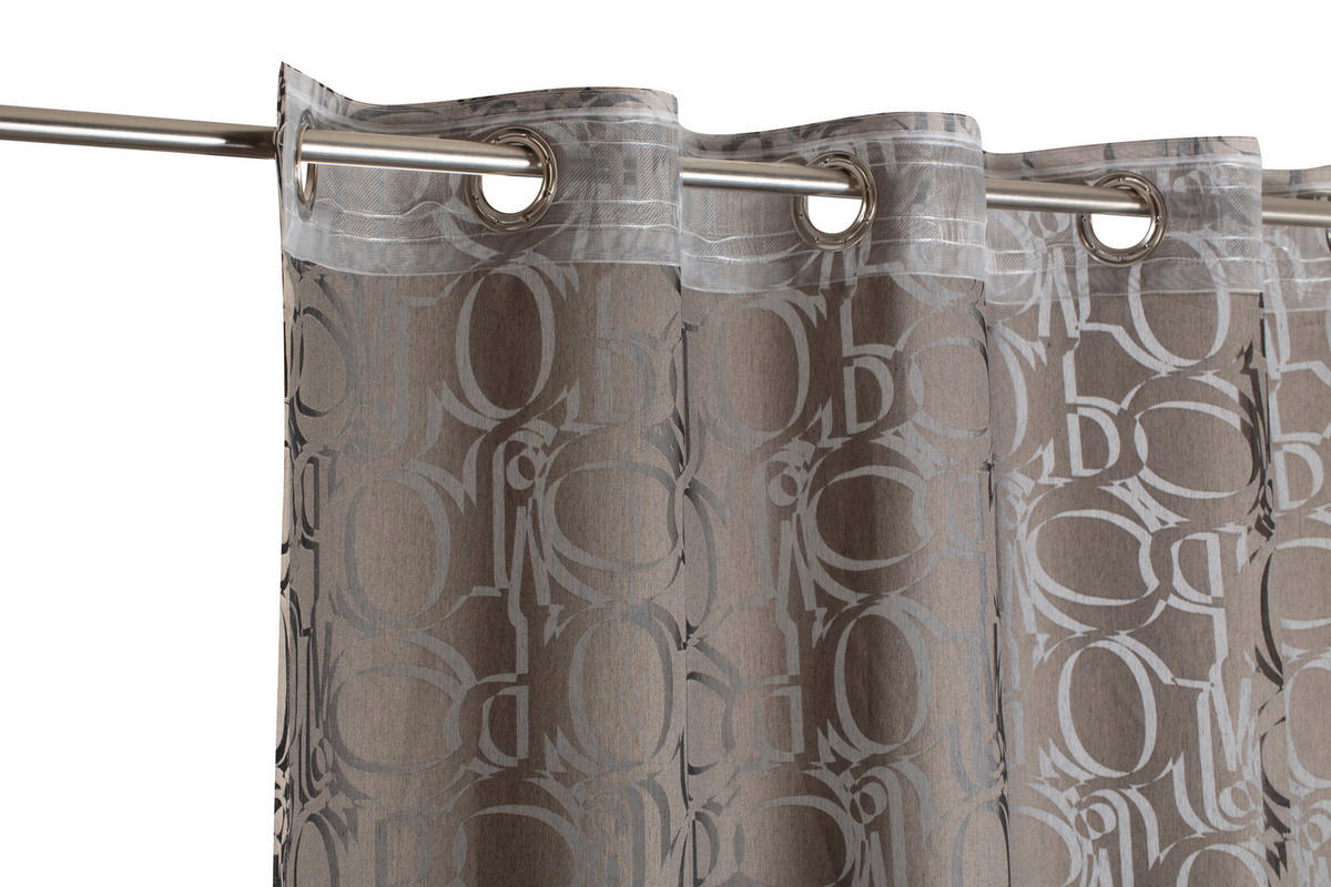 ÖSENSCHAL J-Fine Ornament transparent 140/250 cm   - Schlammfarben/Greige, Basics, Textil (140/250cm) - Joop!
