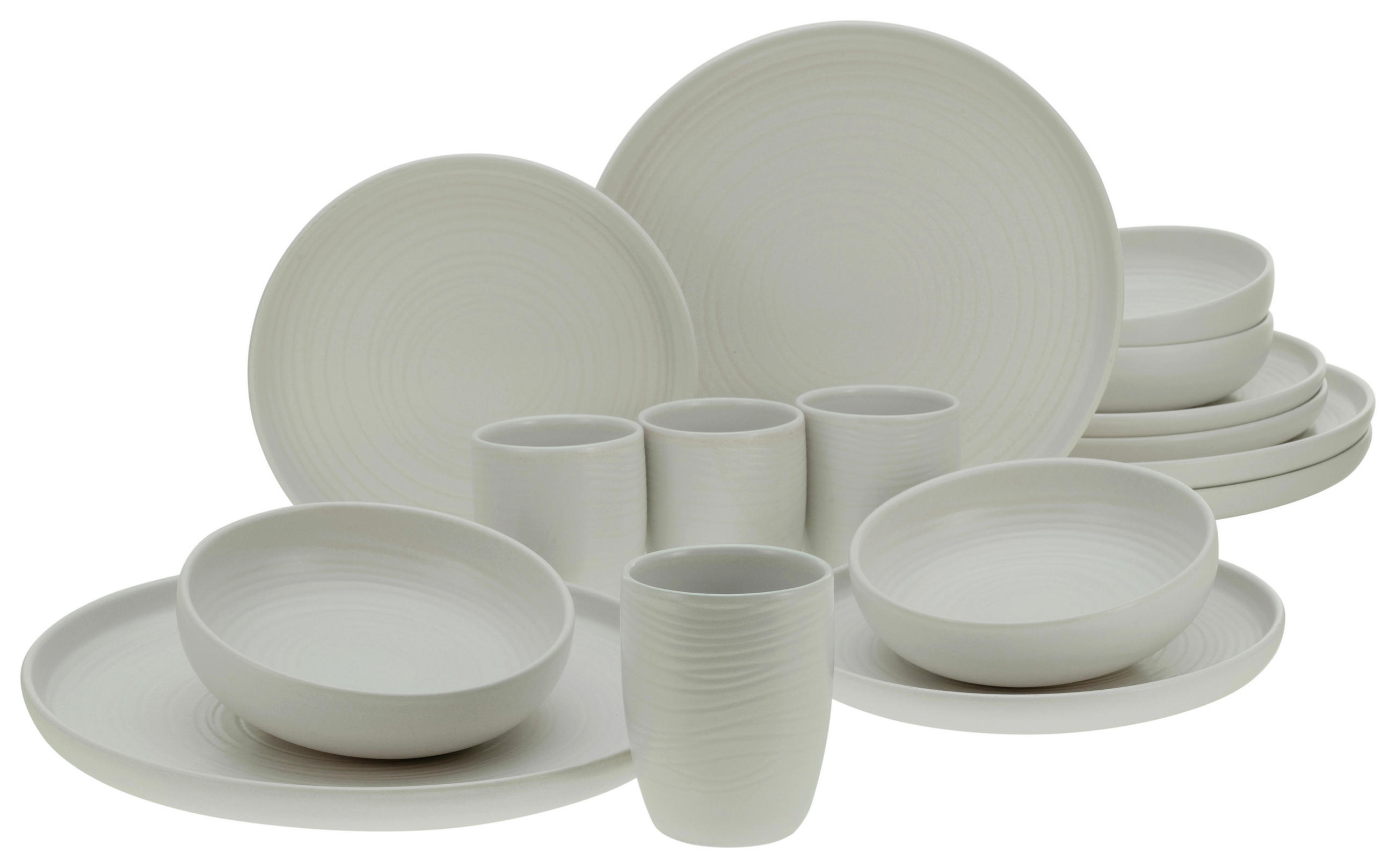 KOMBISERVICE 16-teilig - Weiß, MODERN, Keramik (40,5/37/49,5cm) - Creatable