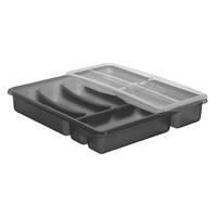 VLOŽEK ZA JEDILNI PRIBOR   39/32/7 cm                  - temno siva/prozorno, Konvencionalno, umetna masa (39/32/7cm) - Rotho