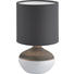 LAMPA STOLNÍ - šedá/bílá, Lifestyle, textilie/keramika (32cm) LAMPA STOLNÍ - šedá/bílá, Lifestyle, textilie/keramika (32cm)