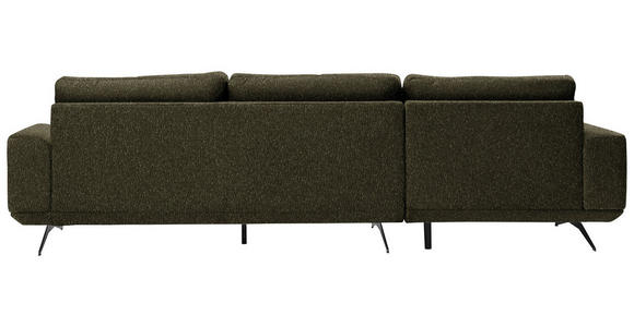 ECKSOFA in Webstoff Grün  - Schwarz/Grün, Design, Textil/Metall (172/320cm) - Valnatura