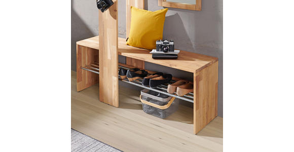 GARDEROBE 3-teilig  in  - Natur, Glas/Holz (120/200/39cm) - Linea Natura