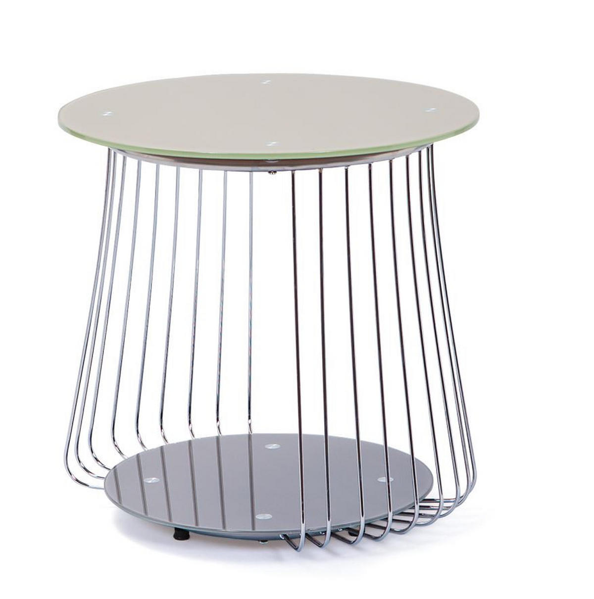COUCHTISCH in Metall 50/50/50 cm  - Silberfarben, Basics, Glas/Metall (50/50/50cm) - MID.YOU