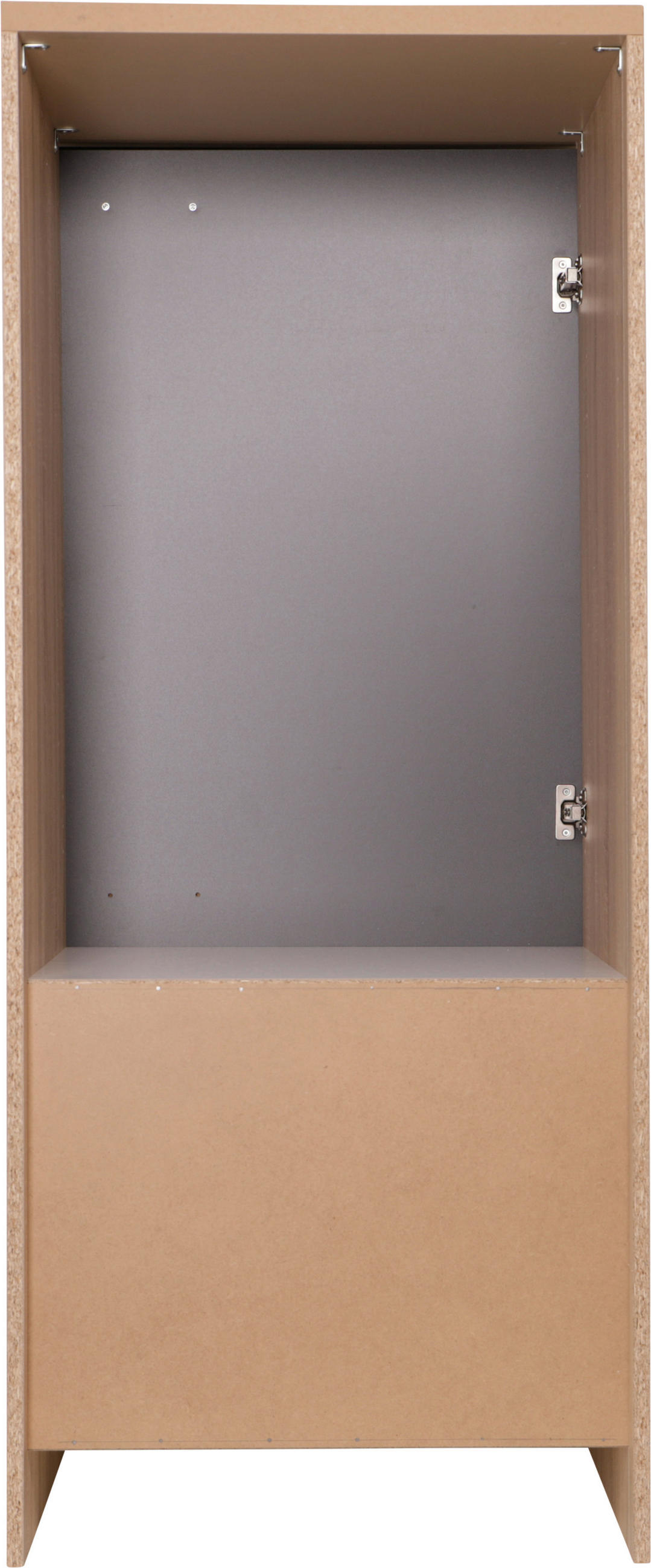 GERÄTEUMBAUSCHRANK 60/144,8/60 cm  in Grau, Eichefarben  - Eichefarben/Silberfarben, Basics, Holzwerkstoff/Metall (60/144,8/60cm) - Respekta