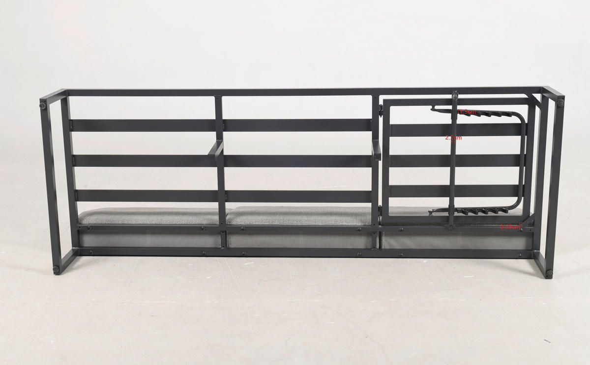 LOUNGEGARNITUR 4-teilig   210/80/86 cm Aluminium  - Anthrazit/Grau, LIFESTYLE, Stein/Textil (210/80/86cm) - Ambia Garden