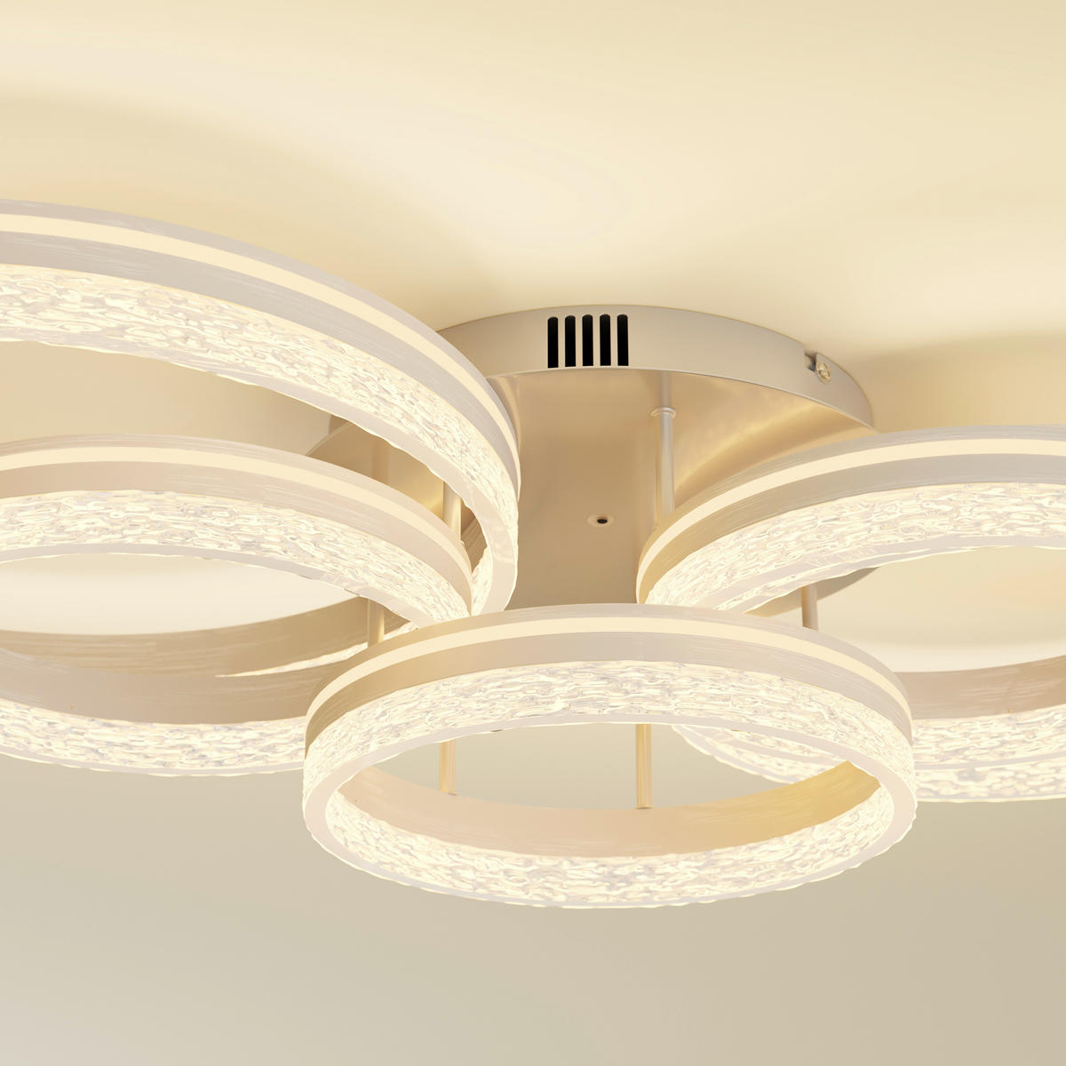 LED-DECKENLEUCHTE Swansea 100/56/22 cm   - Cappuccino, Design, Kunststoff/Metall (100/56/22cm) - Novel