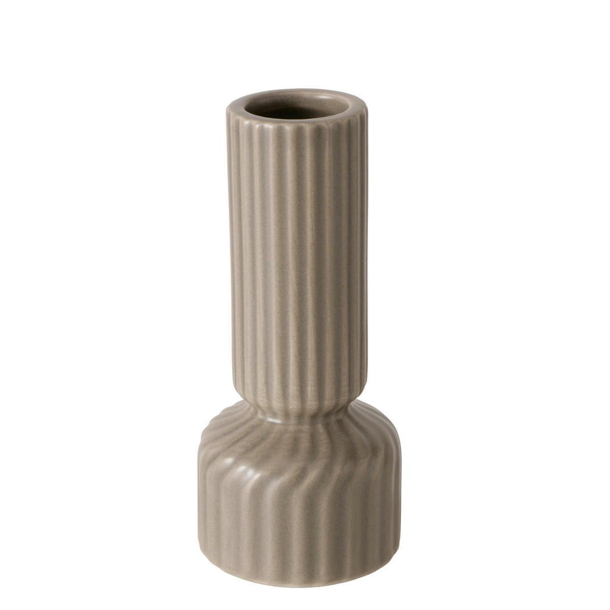 VASE  - Grau, Basics, Keramik (7/14cm) - Ambia Home