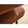 ECKSOFA in Chenille Rostfarben  305/224 cm  - Rostfarben/Schwarz, Design, Textil/Metall (305/224cm) - Dieter Knoll