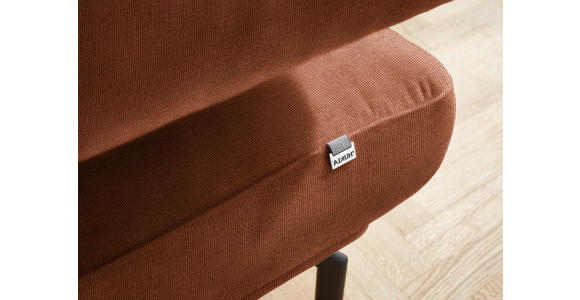 ECKSOFA in Chenille Rostfarben 305/224 cm - Rostfarben/Schwarz, Design, Textil/Metall (305/224cm) - Dieter Knoll