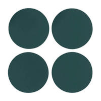 GLASUNTERSETZER  - Waldgrün, Basics, Leder (11/11/0.2cm)