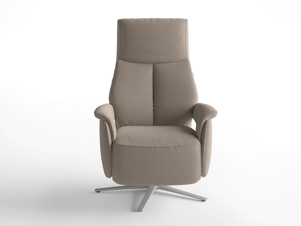 RELAXAČNÉ KRESLO, textil, taupe - strieborná/taupe, Basics, kov/textil (75/110/85cm) - Sit & More