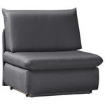 SCHLAFSESSEL Etta in Flachgewebe Grau  - Grau, Design, Textil (90/89/83cm) - Novel