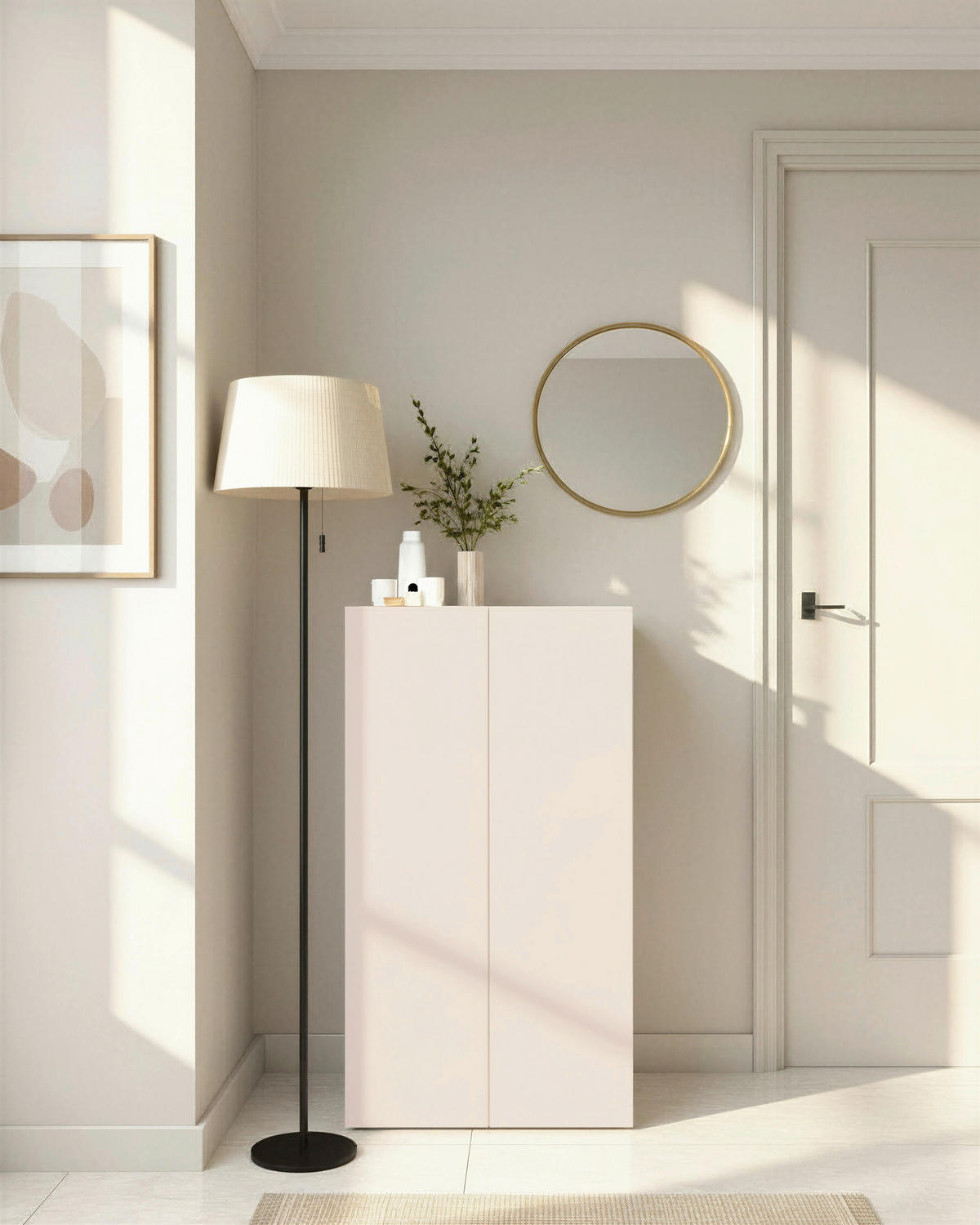 SCHUHSCHRANK Eichefarben, Kaschmir  - Kaschmir/Eichefarben, Design, Holzwerkstoff (63/114/35cm) - MID.YOU