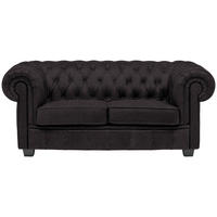 CHESTERFIELD SOFA antracit  - vendž/antracit, Lajfstajl, tekstil/drvo (180/76,5/96cm) - Landscape