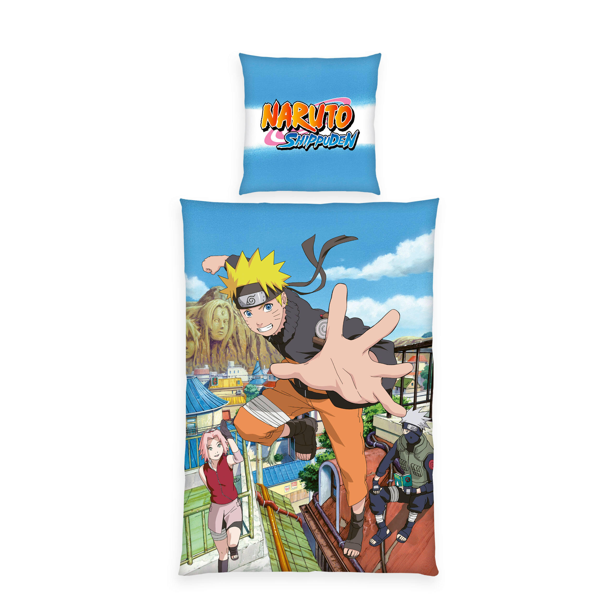 JUGENDBETTWÄSCHE Naruto Shippude Renforcé 135/200 cm  - Multicolor/Hellblau, Design, Textil (135/200cm) - Herding