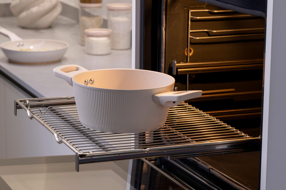 KOCHTOPF Pamela Reif Serie SHELL  - Beigebraun, Basics, Glas/Metall (2,5l) - Fackelmann