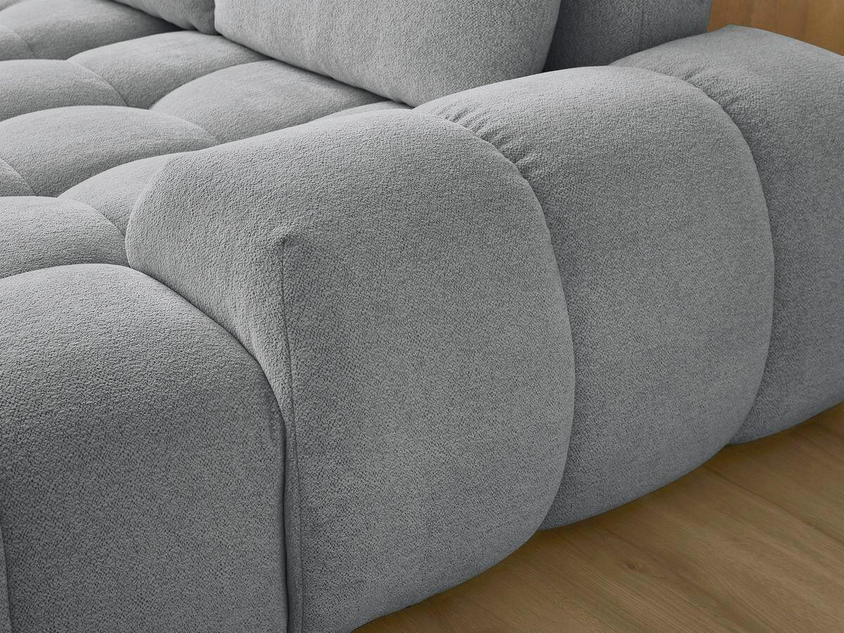 ECKSCHLAFSOFA EVEREST  mit Rücken echt, Armteil links, Armteil rechts Flachgewebe Dunkelgrau  - Dunkelgrau/Schwarz, MODERN, Kunststoff/Textil (212/423/198cm)