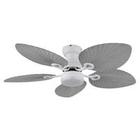 DECKENVENTILATOR - Opal/Weiß, KONVENTIONELL, Kunststoff/Metall (107/28,5cm) - Globo