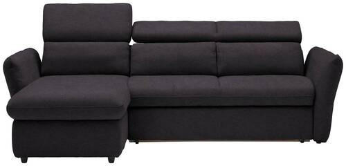 ECKSOFA in Mikrofaser Anthrazit  172/240 cm  - Anthrazit/Schwarz, Design, Kunststoff/Textil (172/240cm) - Stylife